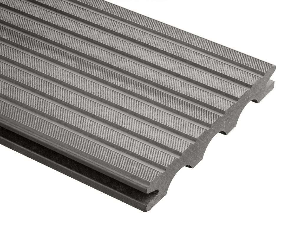 ТЕРРАСНАЯ ДОСКА МАССИВ HOLZDORF 140×20Х2400 ММ,КЛАССИК 4 Графіт